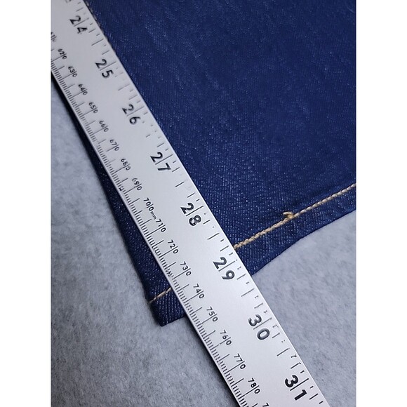 Old Navy Jeans Womens 10 P Petite 30x29 Wide Dark Blue Stretch High Rise Boho - Picture 3 of 13